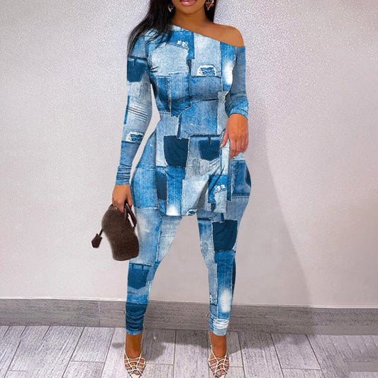 Women's Urban Style 3D Character Print Long Sleeve 2 pc Set