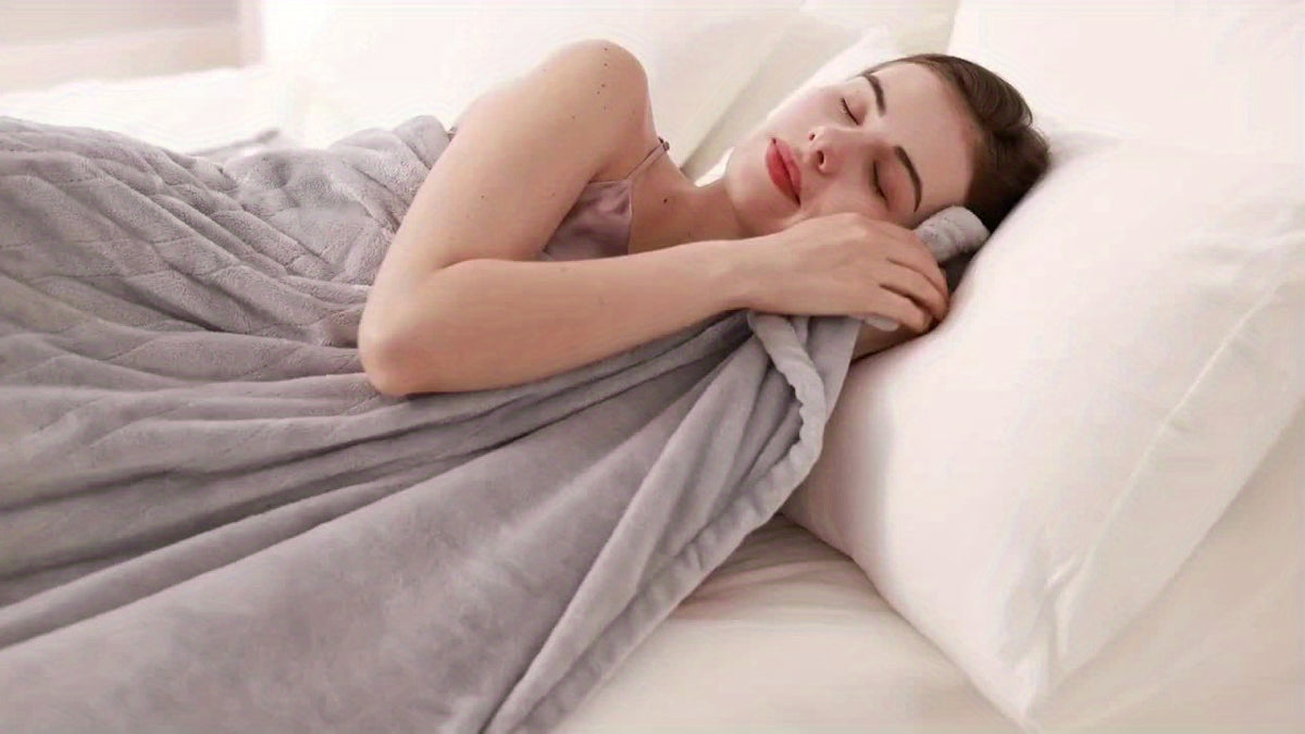Heated Electric Blanket – All Sizes | Cozy Warm Double-Sided Flannel