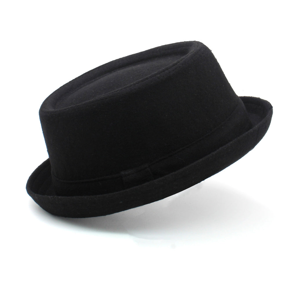 Men's Retro Flat Top Fedora Hat