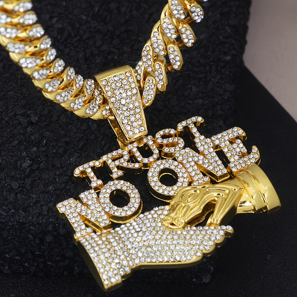 1 pc Men's 'TRUST NO ONE' Hip Hop Pendant Necklace