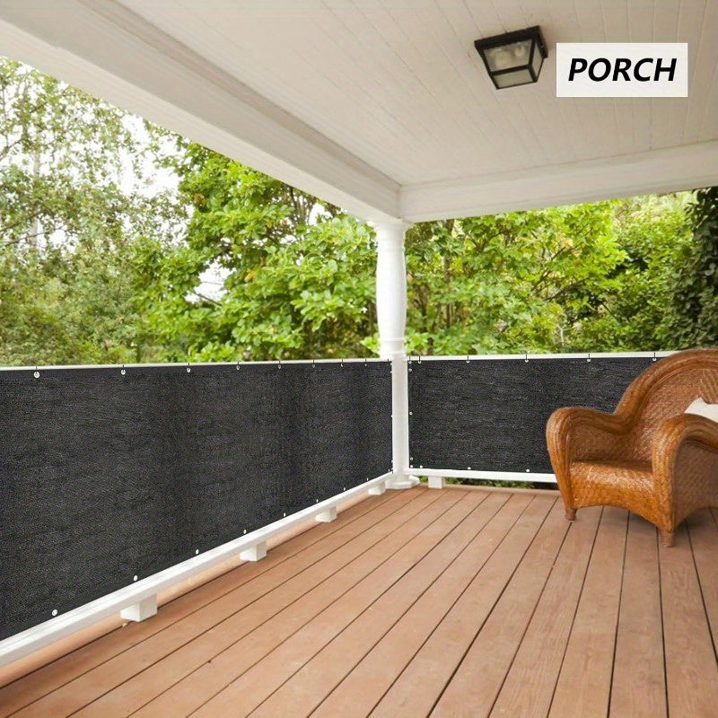 Heavy Duty 4ft x 12ft Privacy Fence Screen – Black Mesh Shade Cloth with 90% UV Protection