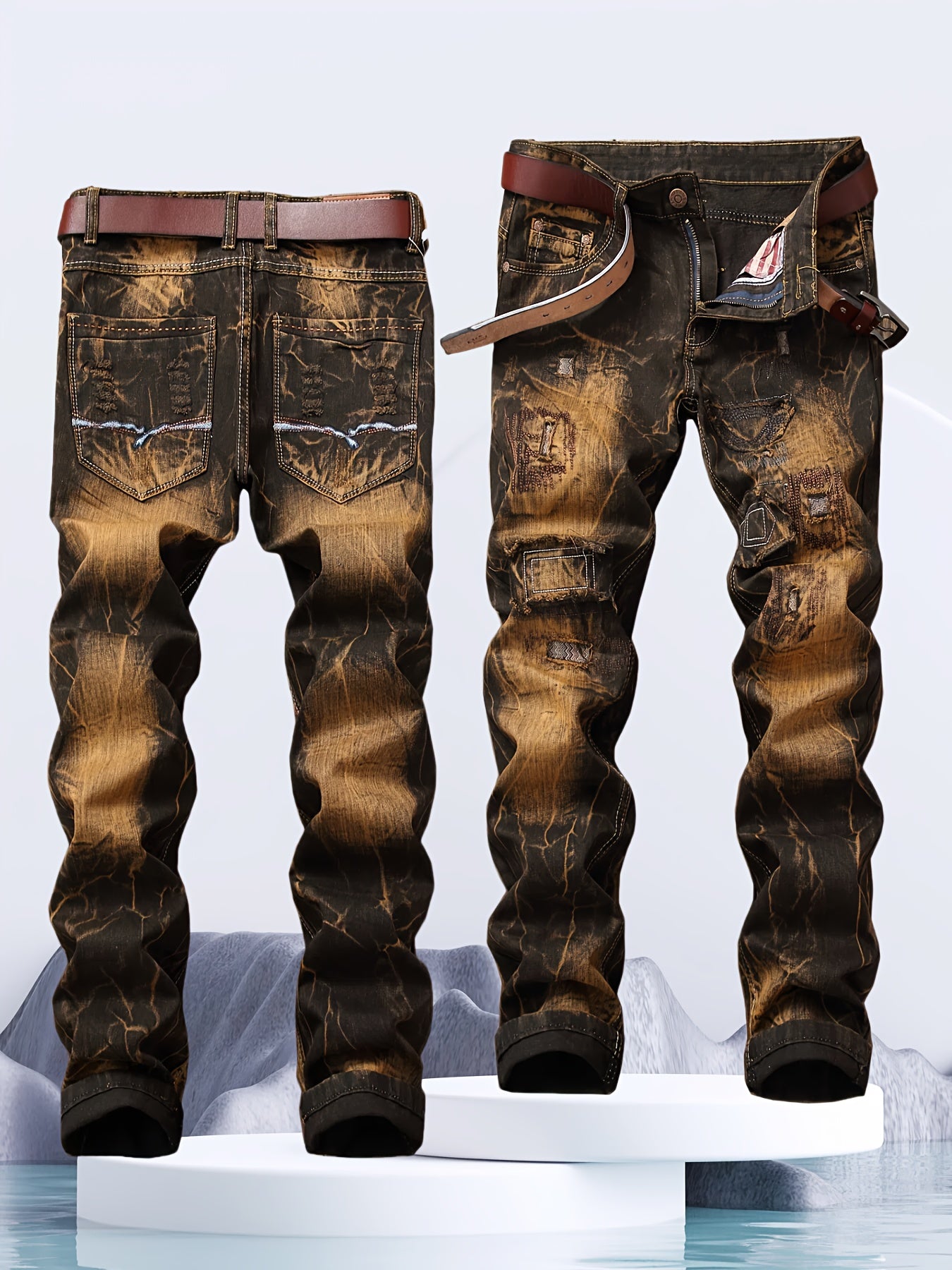 Men's Slim Stretch Ripped Jeans