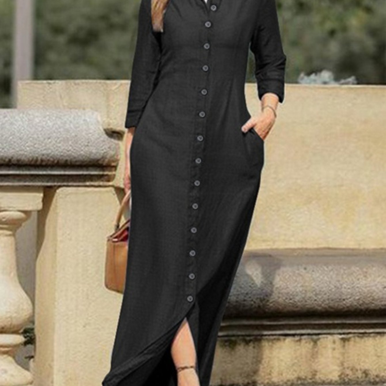 Plus Size Denim Shirt Dress for Women