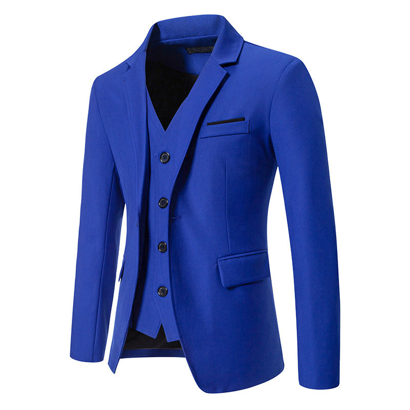 Men's Color Matching Small Suit – Slim Fit Casual Jacket