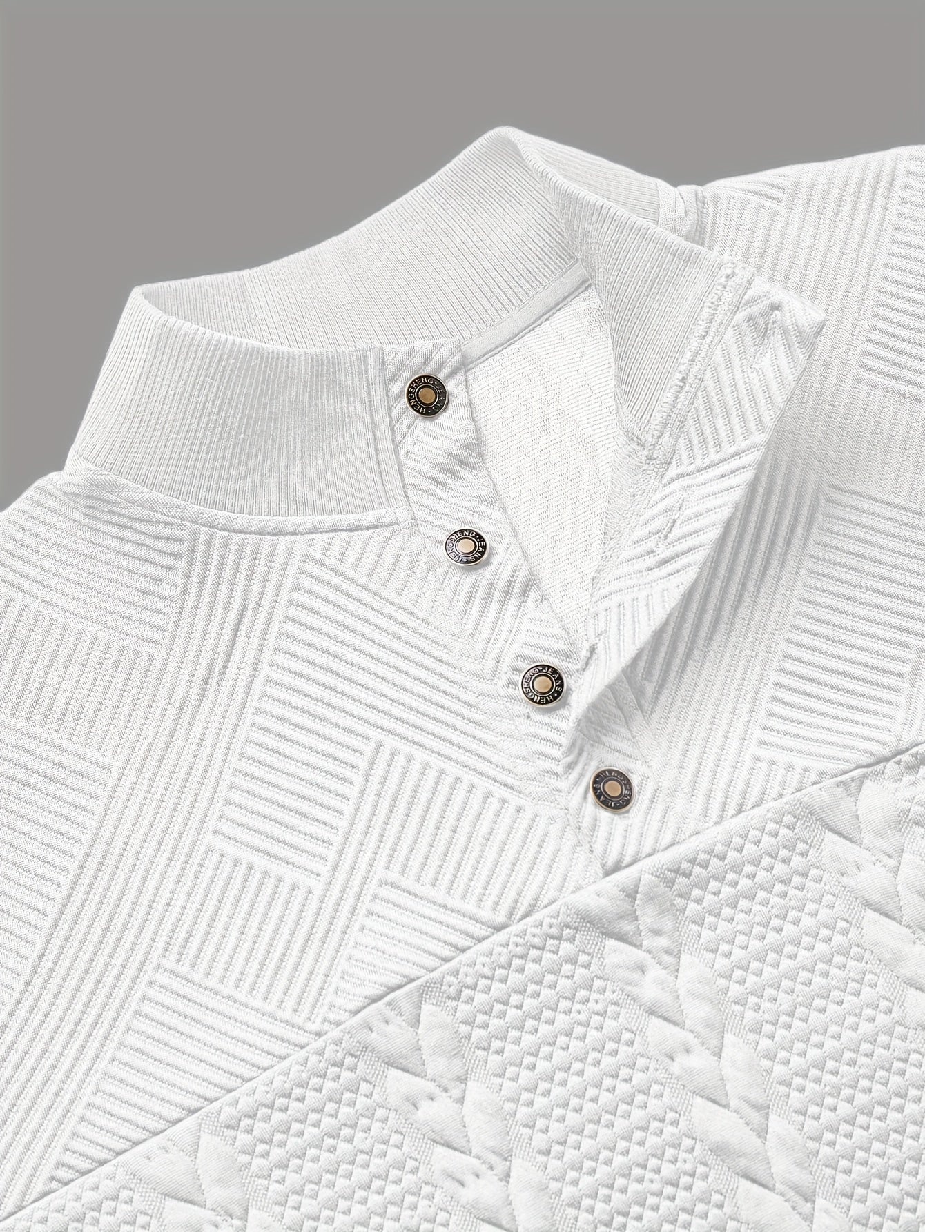 Men's Henley Shirt – Soft Stretch Long Sleeve Button-Up with Elastic Hem