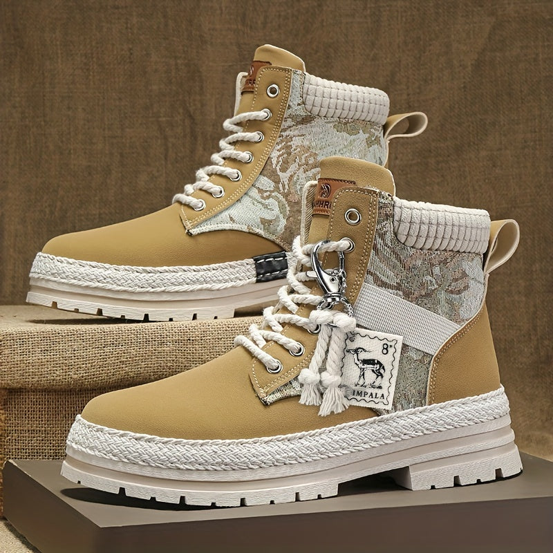 Men's All-Season Heavy-Duty Casual High-Top Boots:
