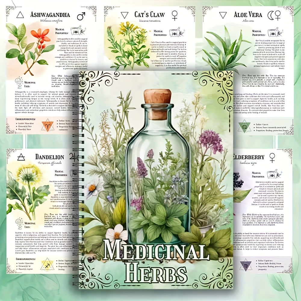 Ultimate Medicinal Herbs Collection Grimoire Notebook