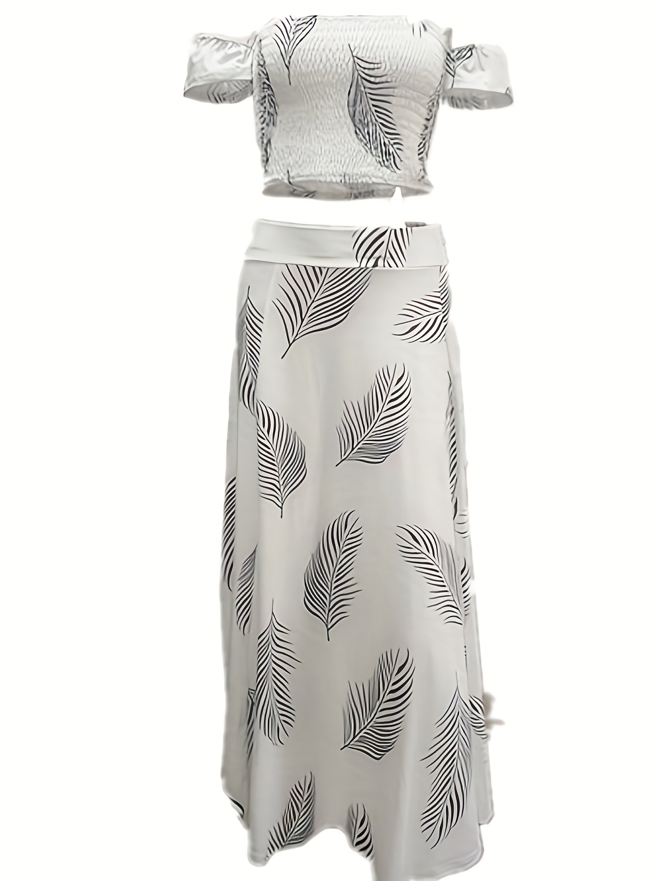 Boho Plants Print Vacation 2-Piece Set