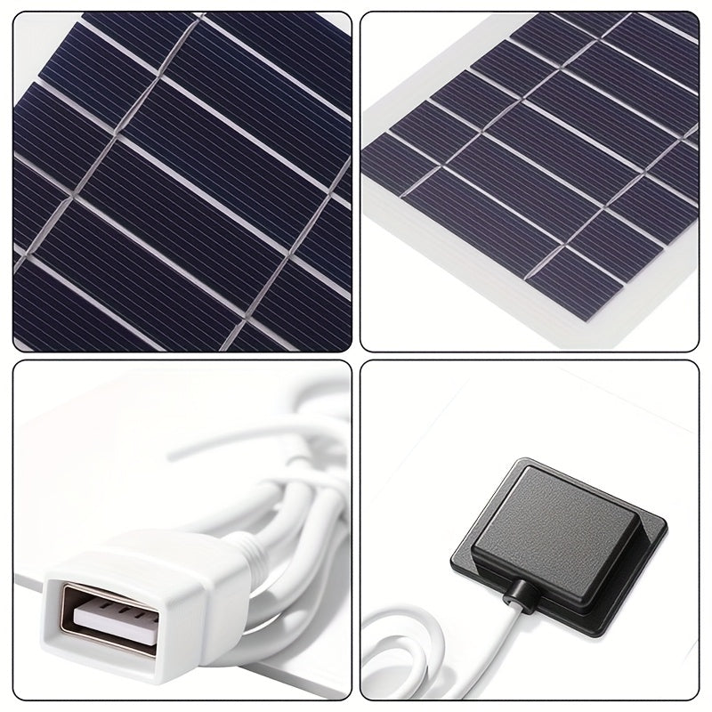 2W Portable Solar Charger with USB – Compact & Lightweight Outdoor Power Solution