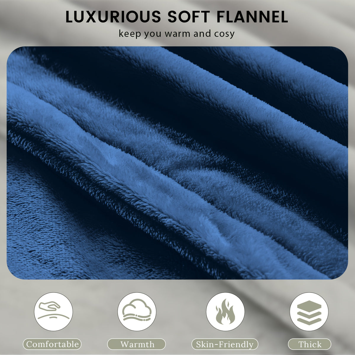 Heated Electric Blanket – All Sizes | Cozy Warm Double-Sided Flannel