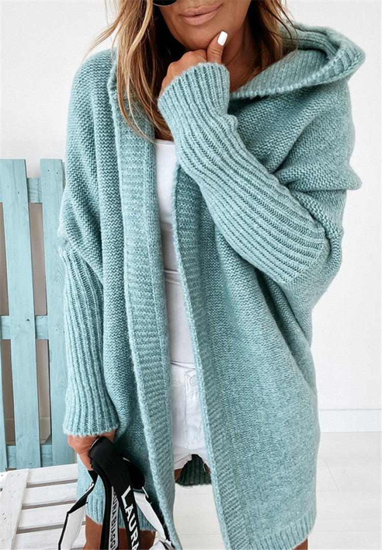 Loose V-neck Button Cardigan Fall Winter Fashion Single Breasted Knitted Sweater Top Women's Clothing