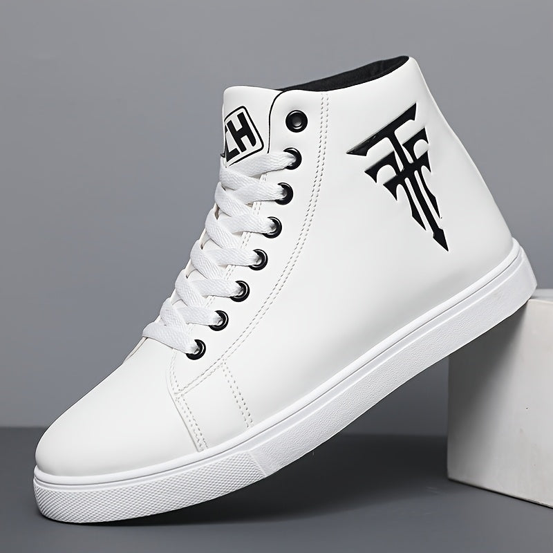 Stylish High-Top Sneakers – Men’s Casual Lace-Up Footwear