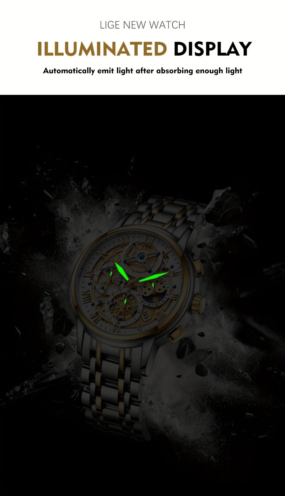 LIGE Luxury Business Men's Watch