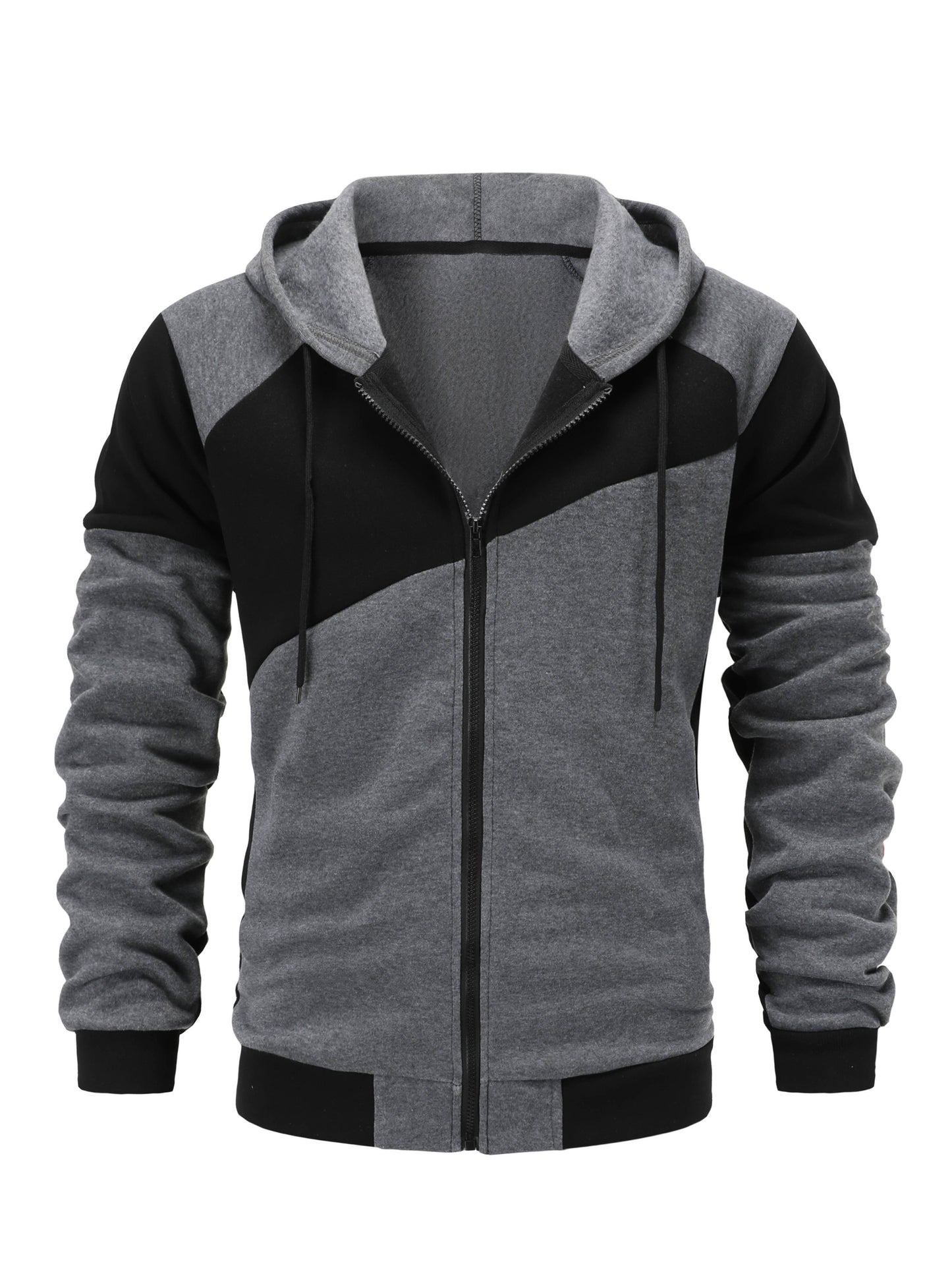 Autumn Winter Men's Zipper Hoodie Suit-Fleece Hoodie Men's Casual Sportswear Set