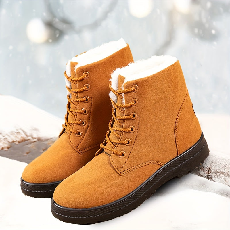 Slip-Resistant & Plush Lined Women's Winter Snow Boots – Black B