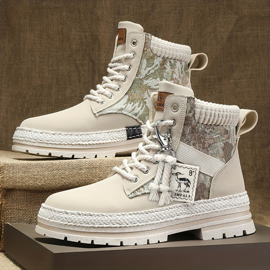 Men's All-Season Heavy-Duty Casual High-Top Boots: