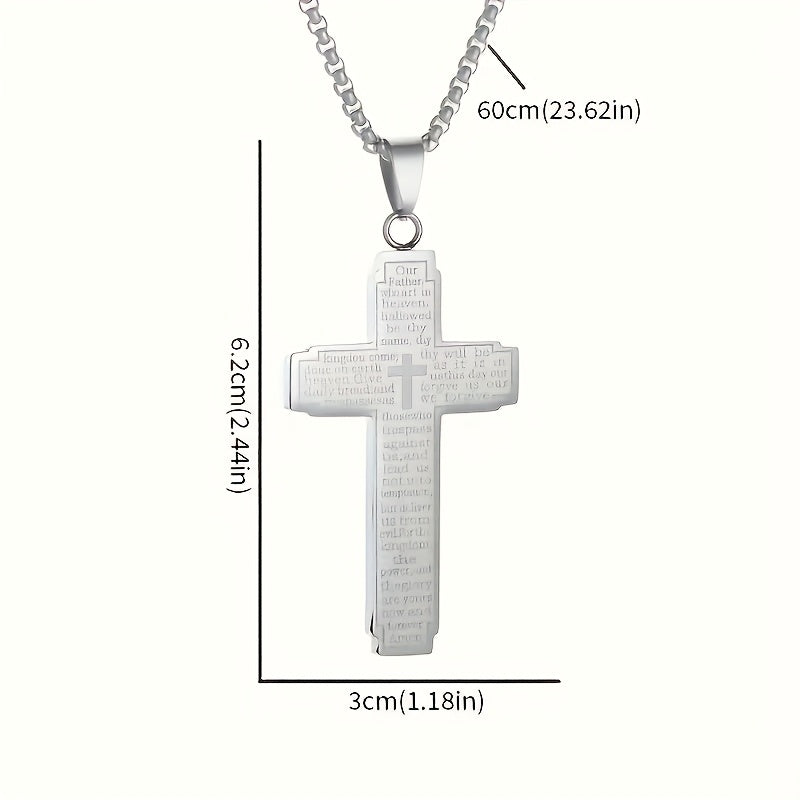 1pc Christian Cross Pendant Necklace