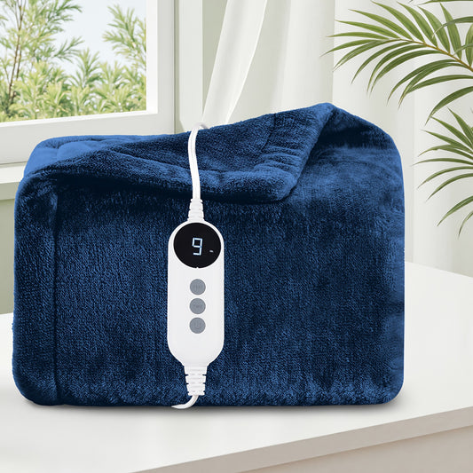 Heated Electric Blanket – All Sizes | Cozy Warm Double-Sided Flannel