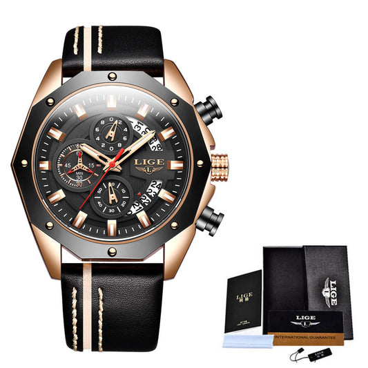 Luxury Men's Sports Watch – Chronograph Quartz with Silicone Band