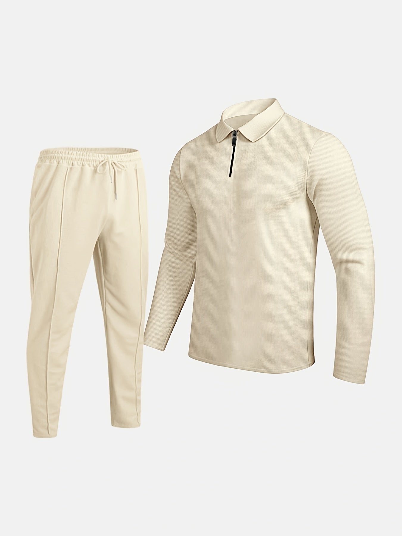Men's Casual Polyester Sweatsuit Set