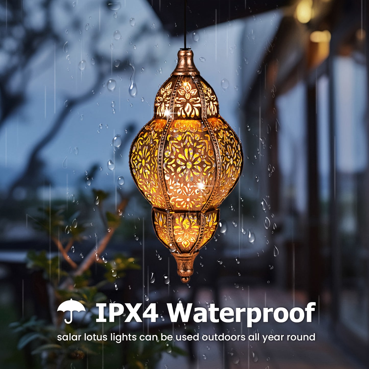 27.17-Inch Outdoor Hanging Lantern Light