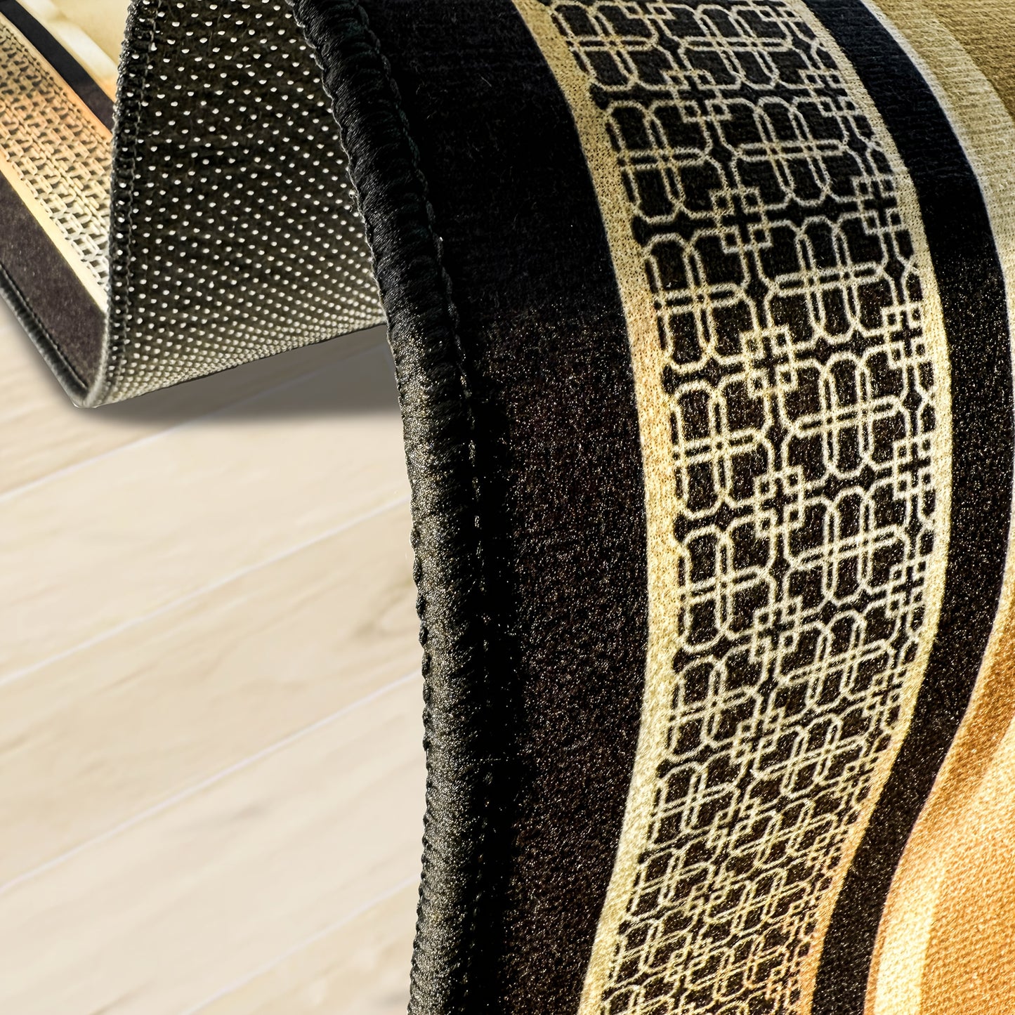 1pc European Style Luxurious Carpet Golden Diamond Velvet