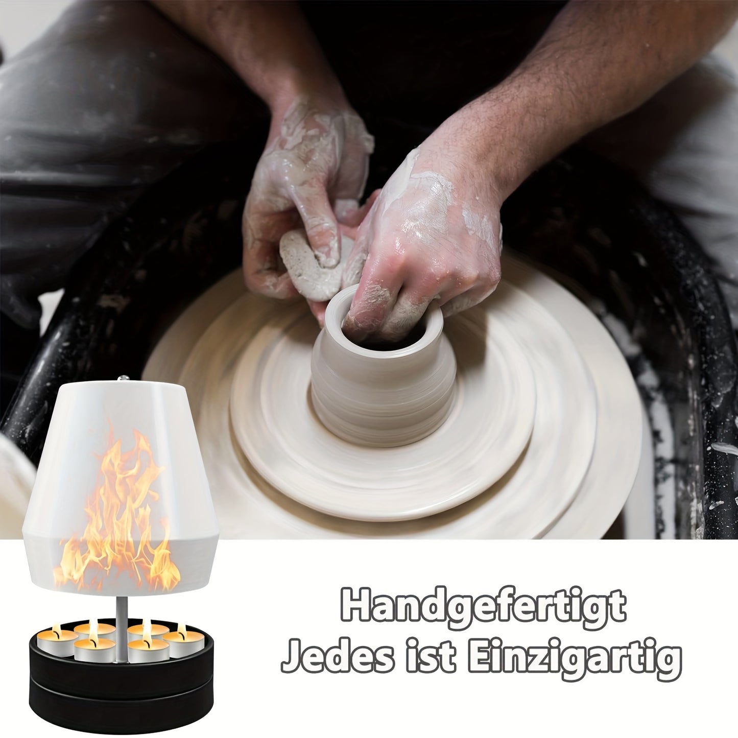 1 Multifunctional Portable Outdoor Indoor Heater with Candle Holder and Hand Warmer Function