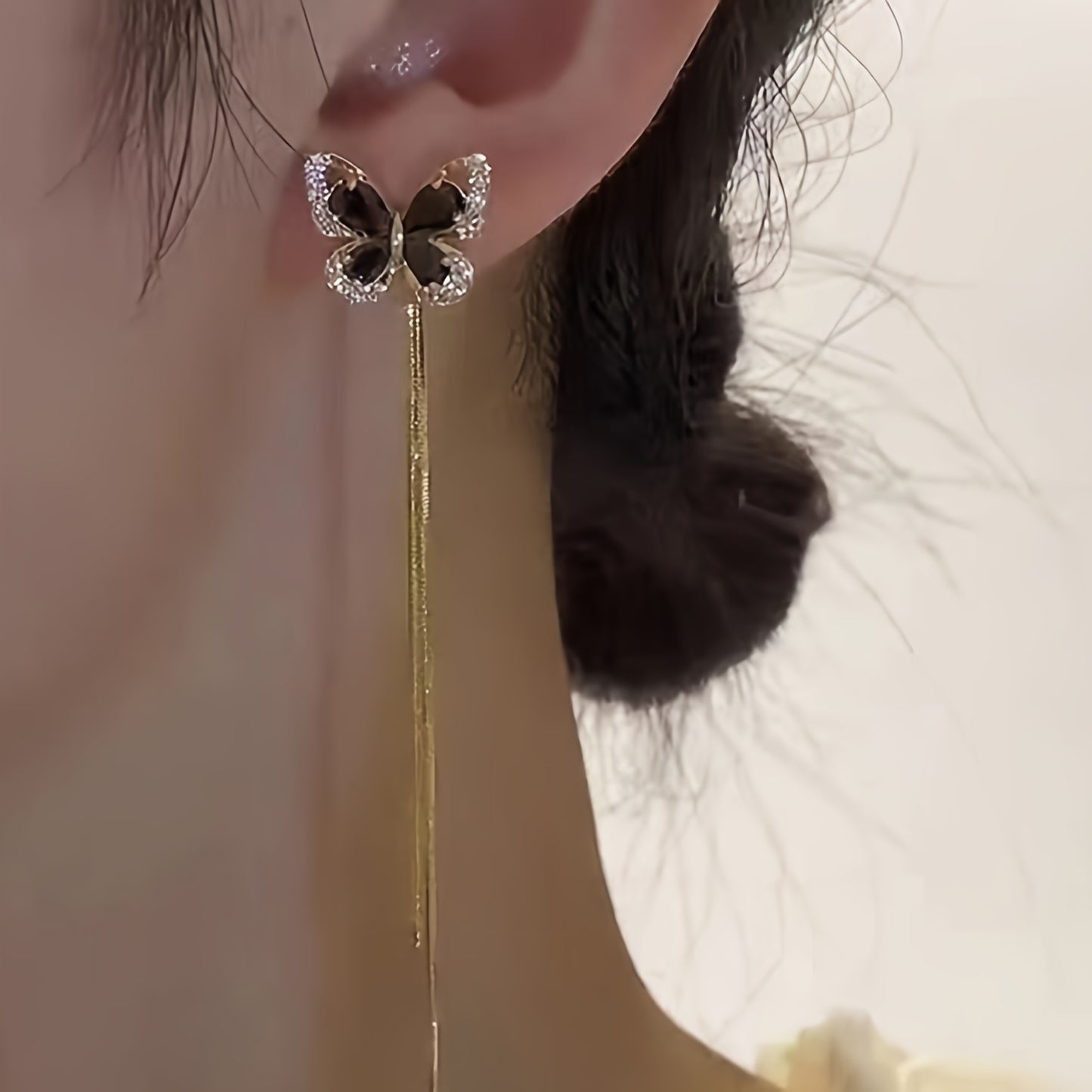 Exquisite Butterfly Tassel Earrings