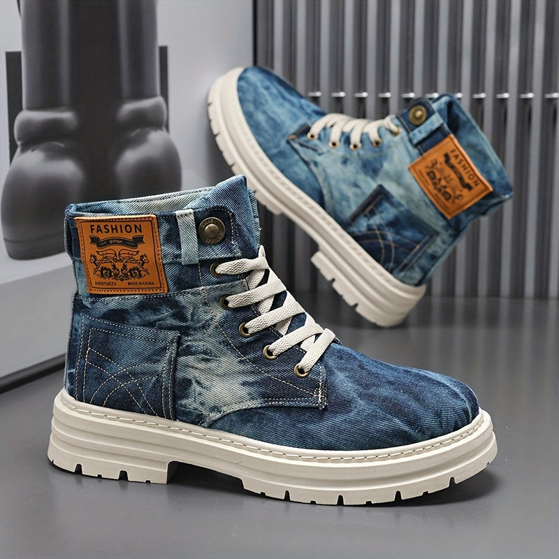 Zhenyuezu Men’s Casual Streetwear Ankle Boots