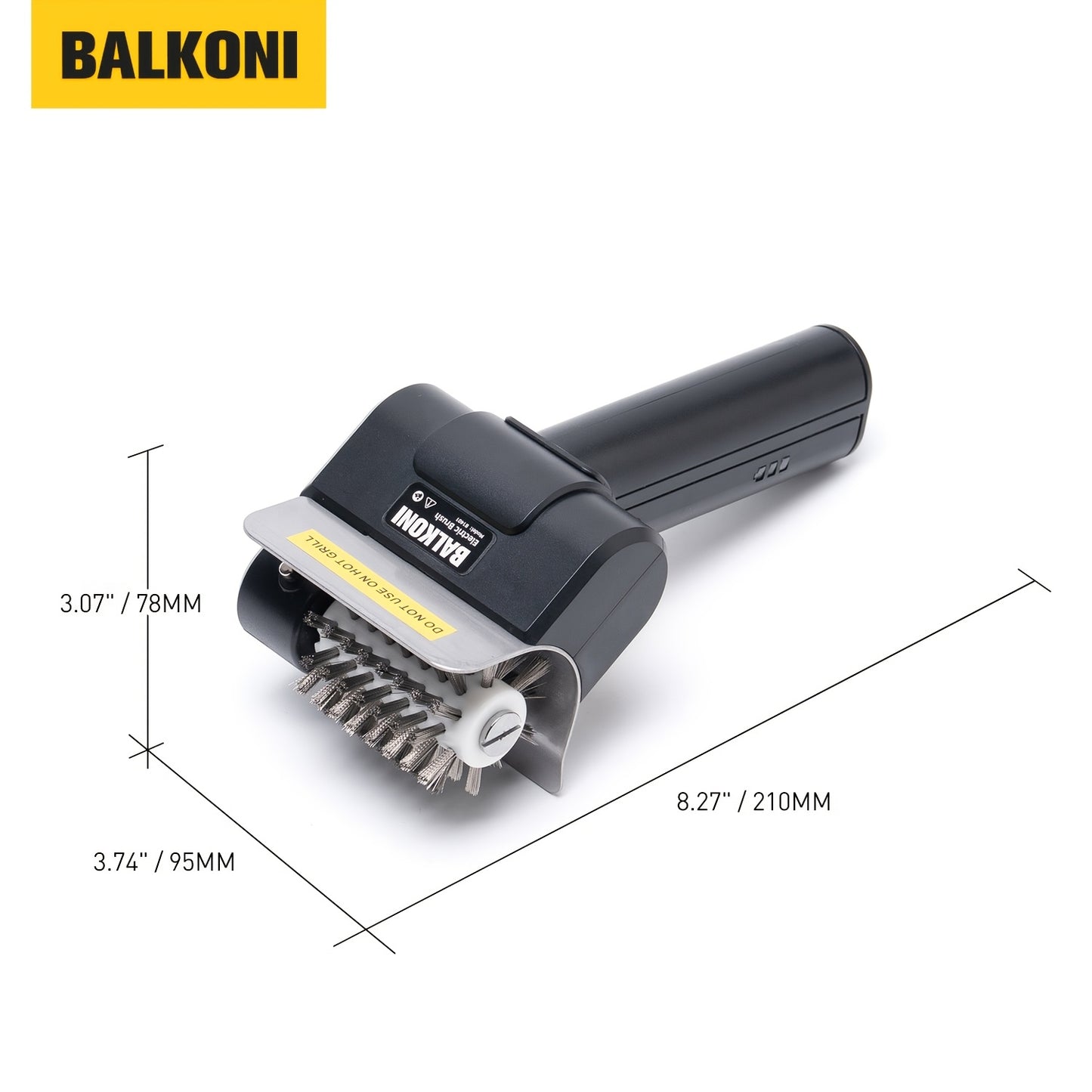 Electric Rechargeable Grill Brush, Spinning Stainless Steel Bristle BBQ Brush
