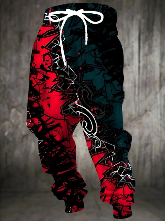 Lifestyle Flex Men's Stylish 3D Graffiti Print Joggers