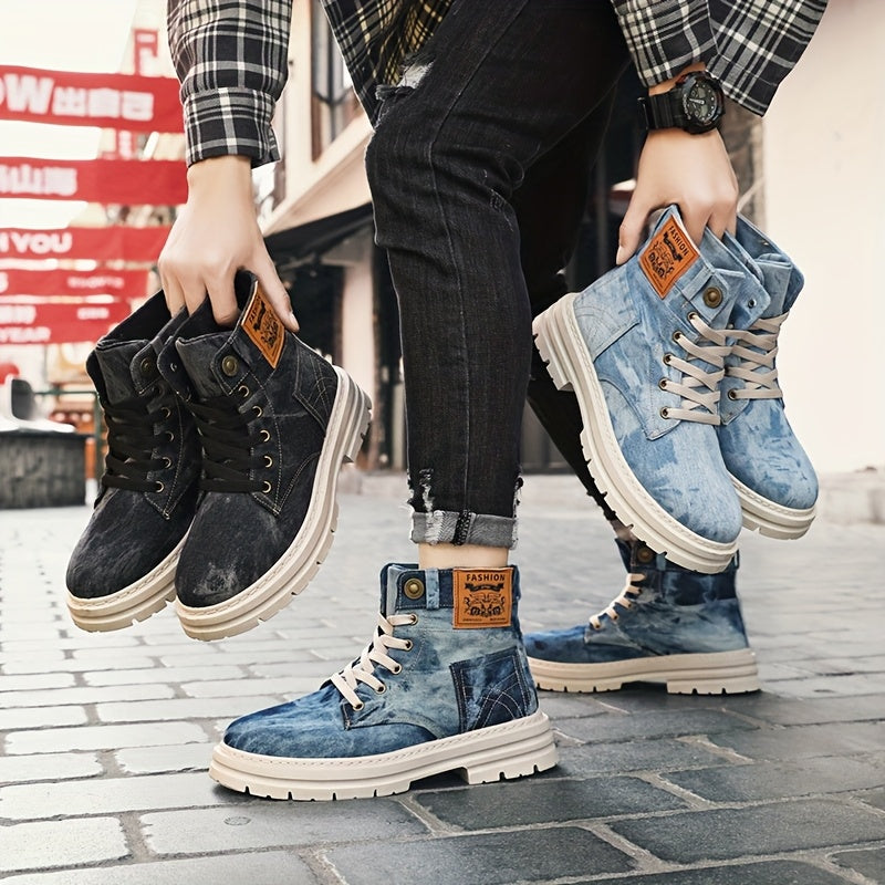 Zhenyuezu Men’s Casual Streetwear Ankle Boots