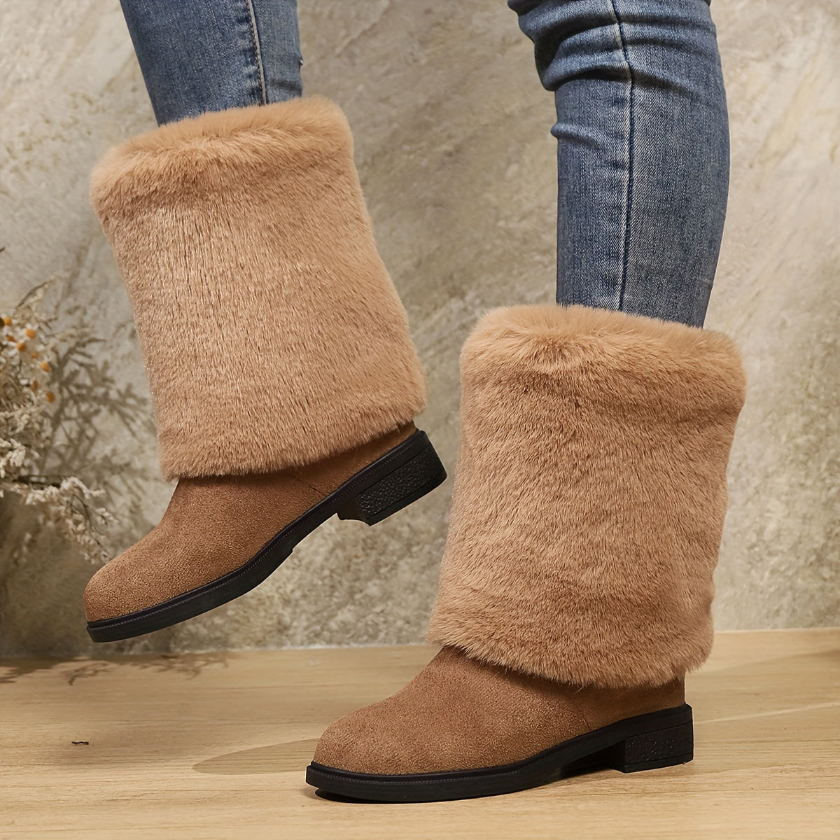 Women’s Plush Winter Boots — Cozy, Slip-Resistant Seasonal Footwear