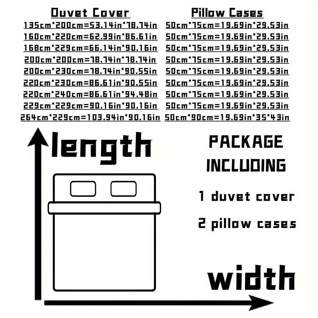 3-Piece Polyester Abstract Space-Themed Duvet Cover Set